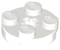 LEGO part Plate, Round 2 x 2 with Axle Hole 4032
