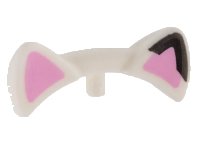 LEGO part Friends Accessories Cat Ears with Bright Pink Auricles and Black Tip on Left Ear Pattern 4039pb01