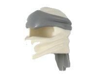 LEGO onderdeel Minifigure, Headgear Ninjago Wrap Type 4 with Molded Light Bluish Gray Headband  Pattern 40925pb06