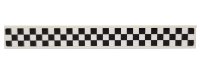 LEGO part Tile 1 x 8 with Black Checkered Pattern on White Background (Sticker) - Sets 75874 / 76898 / 76899 4162pb138
