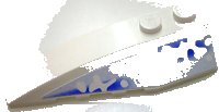 LEGO part Wedge 6 x 2 Left with Snow and Ice Pattern (Sticker) - Set 3538 41748pb024