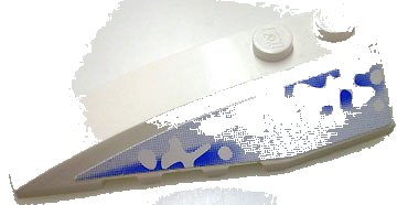 LEGO part Wedge 6 x 2 Left with Snow and Ice Pattern (Sticker) - Set 3538 (41748pb024)