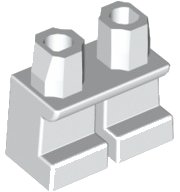 Jambes Court en blanc, numéro de pièce LEGO 41879