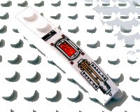 LEGO part Slope, Curved 6 x 1 with SW Control Panel Pattern 42022p01