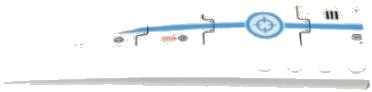 LEGO part Wedge 12 x 3 Right with Vent, Blue Stripe and Blue Target Pattern (Sticker) - Set 70709 (42060pb27)
