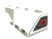 LEGO part Wedge 4 x 2 Sloped Left with Jet Exhaust Pattern on narrow end (Sticker) - Set 7695 43721pb01