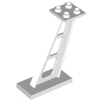 LEGO part Support 2 x 4 x 5 Stanchion Inclined, 5mm Wide Posts 4476b