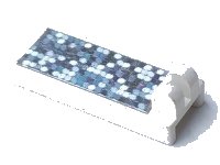 LEGO part Hinge Tile 1 x 2 1/2 with 2 Fingers on Top with Glitter Space Panel Pattern (Sticker) - Sets 5125 / 6339 / 6544 4531pb01