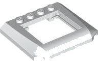 LEGO part Wedge 5 x 6 x 2/3 Triple Curved with 3 x 4 Cutout for Window (Sunroof) 4652