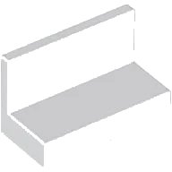 Paneel 1 x 2 x 1 in weiß, LEGO Teilenummer 4865