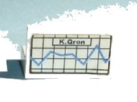 LEGO part Panel 1 x 2 x 1 with Graph and 'K. Qron' Pattern (Sticker) - Set 7892 4865pb027