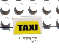 LEGO part Panel 1 x 2 x 1 with 'TAXI' on Yellow Pattern 4865px9