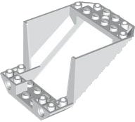 LEGO part Aircraft Fuselage Aft Section Bottom 6 x 8 x 4 with 4 x 6 Cargo Door Cutout, 2 Holes and 2 Pin Holes 5124
