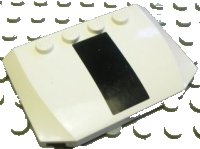 LEGO part Wedge 4 x 6 x 2/3 Triple Curved with Black Stripe Pattern (Sticker) - Set 7245-1 52031pb019