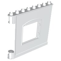 LEGO onderdeel Duplo Wall 1 x 8 x 6 Hinge on Left with Window Opening 53916