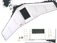 LEGO part Wing Plate 20 x 56 with 6 x 10 Cutout and No Holes with Warning Sign, Filler Cap and Hatches Pattern (Stickers) - Set 7893 54093pb03