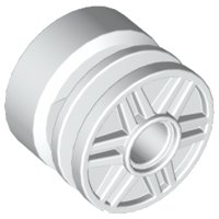 LEGO onderdeel Wheel 18mm D. x 14mm with Pin Hole, Fake Bolts and Shallow Spokes 55981