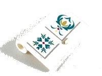LEGO part Door 1 x 3 x 4 Left - Open Between Top and Bottom Hinge with Ornate Arendelle Crest Flower Pattern (Sticker) - Set 41167 58381pb11