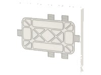 LEGO part Panel 1 x 6 x 5 with SW Tantive IV Door with Light Bluish Gray Lines and Grille Pattern 59349pb345