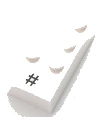LEGO onderdeel Brick, Braille 2 x 4 with 4 Studs with Black Number Sign / Hash / Pound Sign Pattern (dots-3456 ⠼) (English) 60295pb01