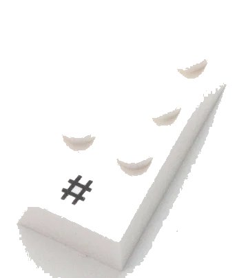 LEGO onderdeel Brick, Braille 2 x 4 with 4 Studs with Black Number Sign / Hash / Pound Sign Pattern (dots-3456 ⠼) (English) (60295pb01)