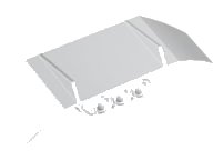 LEGO part Technic, Panel Car Spoiler 3 x 8 with Three Holes 61073
