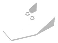 LEGO part Windscreen 6 x 4 x 1 1/3 with Bottom Tabs and Hollow Studs 6152a