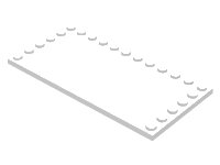 LEGO onderdeel Tile, Modified 6 x 12 with Studs on Edges 6178