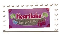 LEGO part Tile, Modified 6 x 12 with Studs on Edges with 'Heartlake Shopping Mall' Pattern (Sticker) - Set 41058 6178pb017