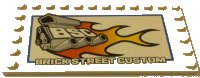 LEGO part Tile, Modified 6 x 12 with Studs on Edges with 'BSC BRICK STREET CUSTOM' Pattern (Sticker) - Set 8154 6178pb023