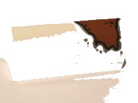 LEGO part Slope, Curved 1 x 4 x 1 1/3 with Rust Large Pattern (Sticker) - Set 10274 6191pb026