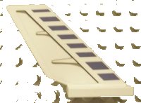 LEGO part Tail Shuttle with Blue Stripes and Black Contour Pattern on Right Side (Sticker) - Set 7700 6239pb020r