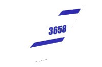 LEGO part Tail Shuttle with '3658' and Blue Stripes Pattern on Both Sides (Stickers) - Set 3658 6239pb026