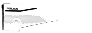 LEGO part Technic, Panel Fairing # 6 Long Smooth, Side B with Black Line and 'POLICE' Pattern (Sticker) - Set 5981 (64393pb001)