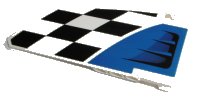 LEGO part Technic, Panel Fairing #18 Large Smooth, Side B with Air Intake and Checkered Black and White Pattern (Sticker) - Set 42045 64682pb015