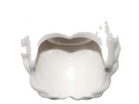 Minifigure, Hair Female Short, Braided on Sides, Hole on Top en blanc, numéro de pièce LEGO 64807