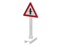 LEGO part Road Sign Triangle with Road Crossing Pattern 649p02
