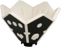 LEGO part Ninjago Die Spinner with Hexagonal Dots, Hearts, and Skulls with Molded Black Sides and Bottom Pattern 66962pb01