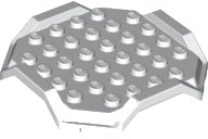 LEGO onderdeel Plate, Modified 8 x 8 with Cut Corners, Raised Sides and 4 Feet 67929
