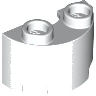 LEGO part Brick Round, Half 1 x 2 68013