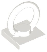 LEGO part Tile, Modified 2 x 2 with Ring 6805