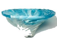 LEGO part Tornado Spiral Wide with Marbled Trans-Light Blue Top Pattern 69784pb04