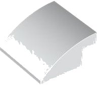 LEGO part Slope, Curved 4 x 4 x 1 2/3 7249