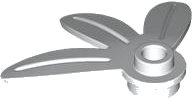 LEGO part Plant, Round 3 x 3 - 3 Leaves 7264