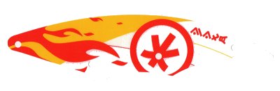LEGO part Cloth Sail Triangular 7 x 28 with Red Flames and Ninjago Logogram 'K71748' Pattern (73483)