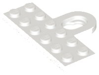 LEGO part Plate, Modified 2 x 6 with Coupling, Female 78168