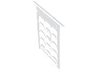 LEGO onderdeel Duplo Door / Window Pane 1 x 6 x 7 Hanging with 12 Panes 79789
