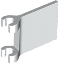 LEGO part Flag 2 x 2 Square, Flared Clip Edge [Thick Clips] 80326
