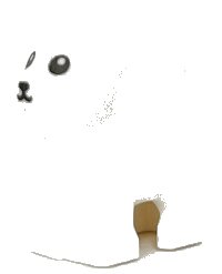 LEGO part Cat, Baby Kitten, Standing with Black Mouth, Nose, and Eyes Pattern 80686pb01
