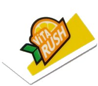LEGO part Slope 30 1 x 2 x 2/3 with 'ViTA RUSH' Pattern 85984pb236
